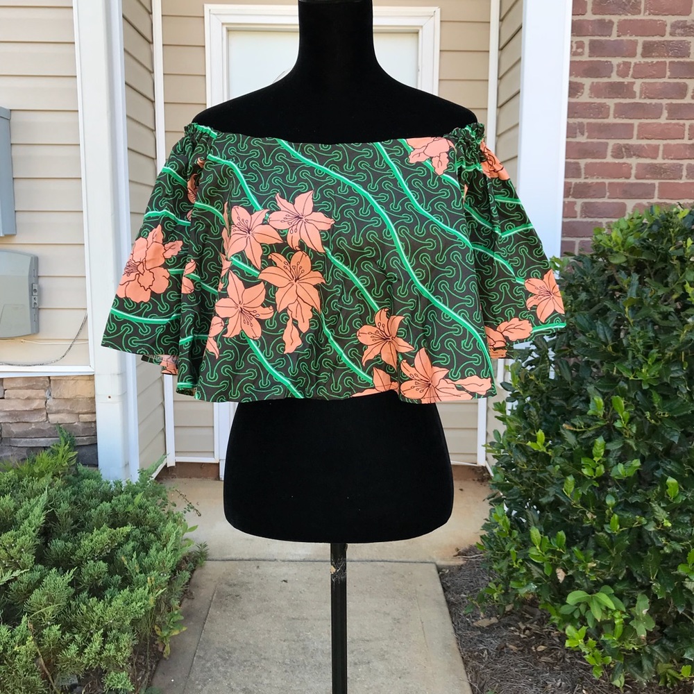 Ankara Print Crop Top